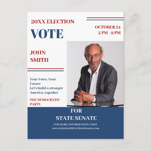 導入候補者政治運動 ポストカード (正面)