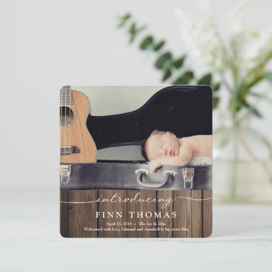 導入生まれたばかりの |ベビー発表 案内状 (スタンド正面)
