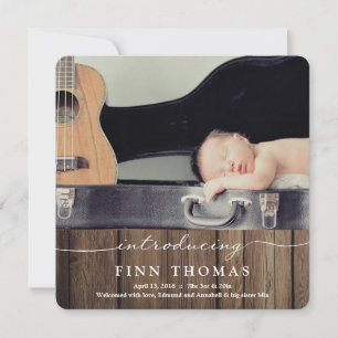 導入生まれたばかりの  ベビー発表 案内状