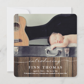 導入生まれたばかりの |ベビー発表 案内状