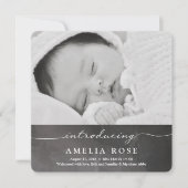 導入生まれたばかりの |ベビー発表 案内状 (正面)