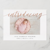 導入輝くホイル誕生のお知らせ 箔招待状 (正面)