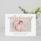 導入輝くホイル誕生のお知らせ 箔招待状 (立ち正面)