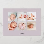 導入輝くホイル誕生のお知らせ 箔招待状 (裏面)