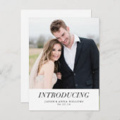 導入 | 写真モダンの結婚発表 案内ポストカード (正面/裏面)