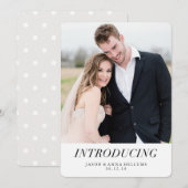 導入 | 写真モダンの結婚発表 案内状 (正面/裏面)