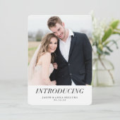 導入 | 写真モダンの結婚発表 案内状 (スタンド正面)