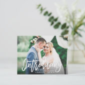 導入 | brush script結婚の発表 ポストカード (スタンド正面)