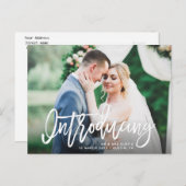 導入 | brush script結婚の発表 ポストカード (正面/裏面)