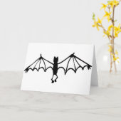 小おもしろいこうもり カード (黄色い花)