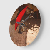 小おもしろいさなサン頭が切れるメルカット ラージ壁時計 (傾斜)