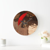 小おもしろいさなサン頭が切れるメルカット ラージ壁時計 (ホーム)