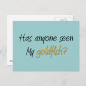 小おもしろいさな金魚の贈り物 ポストカード (正面/裏面)