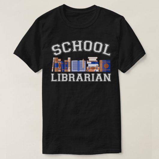 小おもしろい中学校図書館員 Tシャツ (デザイン正面)