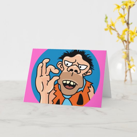 小おもしろい仲間誕生日カード カード (黄色い花)