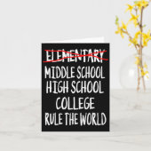 小おもしろい学卒業六年生 カード (黄色い花)