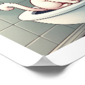 小おもしろい猫 ポスター (角)