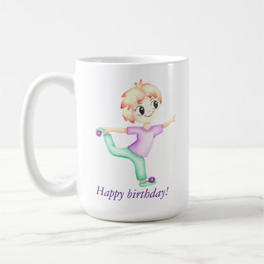 小おもしろい生姜の男の子 コーヒーマグカップ (左)