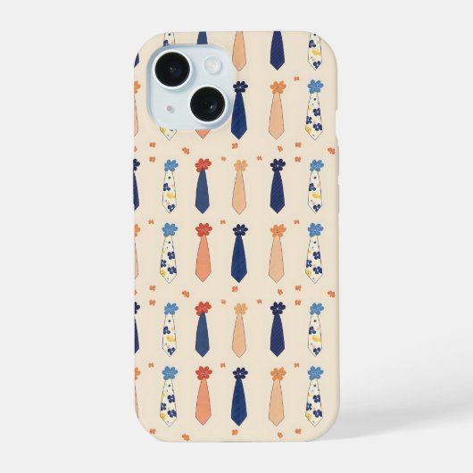 小おもしろい輪パターン iPhone 15ケース (裏面)