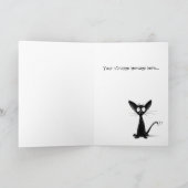 小おもしろい黒猫アート カード (内部)