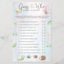 小お洒落さな愛のバグ虹の推測ゲーム チラシ