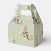 小お洒落メリー赤ちゃんシャワーピンク緑の女の子 フェイバーボックス (裏面サイド)