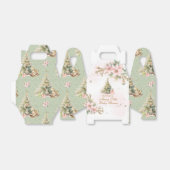 小お洒落メリー赤ちゃんシャワーピンク緑の女の子 フェイバーボックス (折り畳みなし)