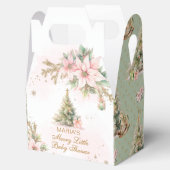 小お洒落メリー赤ちゃんシャワーピンク緑の女の子 フェイバーボックス (オープン)