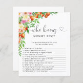 小かわいこちゃんの赤ちゃんシャワー誰がママのゲームを知っ最高のている (正面/裏面)