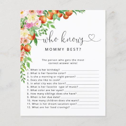 小かわいこちゃんの赤ちゃんシャワー誰がママのゲームを知っ最高のている (正面)