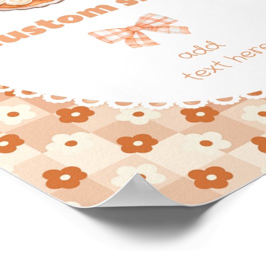 小かわいこちゃん円誕生日編集可能カスタム ポスター (角)