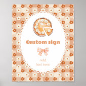 小かわいこちゃん円誕生日編集可能カスタム ポスター (正面)