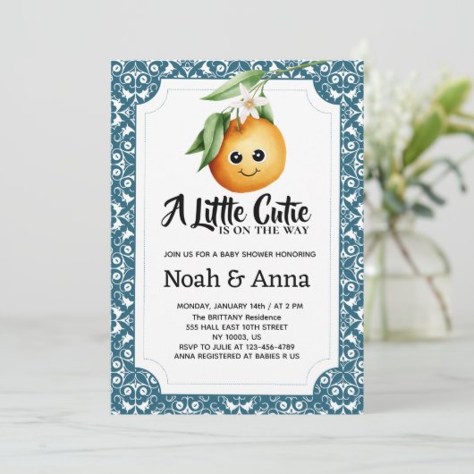 小かわいこちゃん地中海のの赤ちゃん 招待状 (スタンド正面)