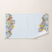 小かわいらしさな庭の縁ど花 バスタオルセット (ハンドタオル)