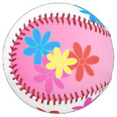 小かわいらしさな花束を持つピンクと白 ソフトボール (正面左)