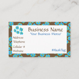 小かわいらしさな青い花の名刺 割引カード