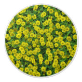 小かわいらしさな黄色い花 セラミックノブ (正面)