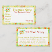 小かわいらしさな黄色の花の名刺 割引カード (正面/裏面)