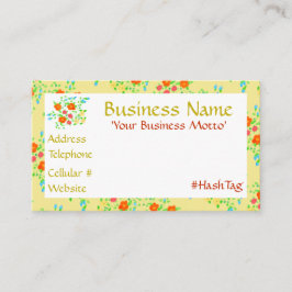 小かわいらしさな黄色の花の名刺 割引カード