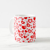 小かわいらしハート コーヒーマグカップ (正面左)