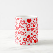 小かわいらしハート コーヒーマグカップ (中央)