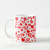 小かわいらしハート コーヒーマグカップ (左)