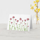 小かわいらしバラグリーティングカード カード (黄色い花)