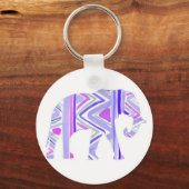 小かわいらし紫象 キーホルダー (正面)