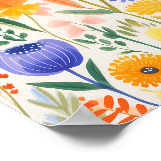 小かわいらし花 ポスター (角)