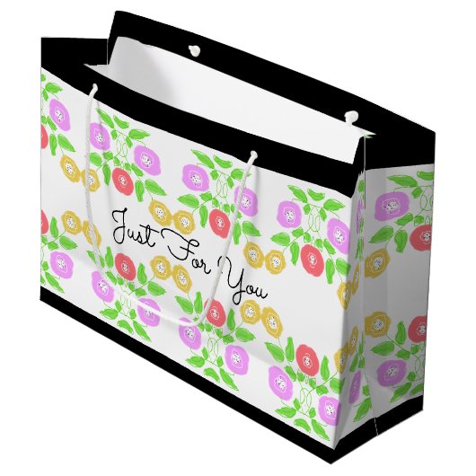 小かわいらし花 ラージペーパーバッグ (正面アングル)