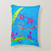 小かわいらし蘭の鳥 アクセントクッション (裏面(縦))