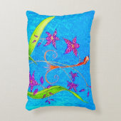 小かわいらし蘭の鳥 アクセントクッション (正面(垂直))