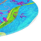 小かわいらし蘭の鳥 カッティングボード (角)