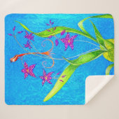 小かわいらし蘭の鳥 シェルパブランケット (正面(横))